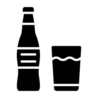 Yumuşak içecek Vektör Simgesi Tasarım İllüstrasyonu