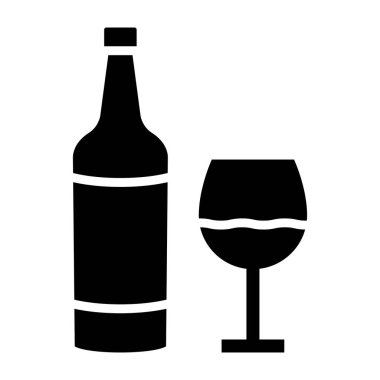 Viski Vektörü Simgesi Tasarım İllüstrasyonu