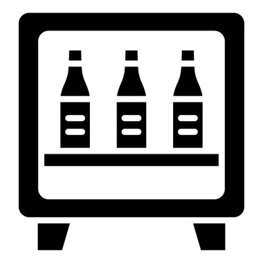 Minibar Vektör Simgesi Tasarım İllüstrasyonu