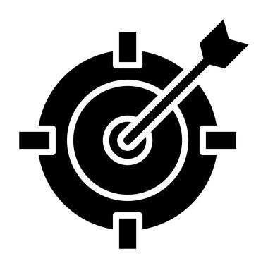 Dart Kurulu Vektör Simgesi Tasarım İllüstrasyonu