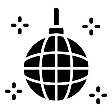 Ayna Topu Vektör Simgesi Tasarım İllüstrasyonu