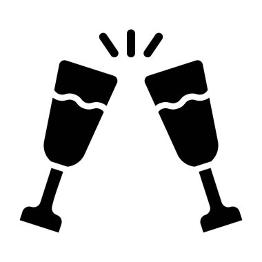 Alkolik İçecek Vektör Simgesi Tasarımı