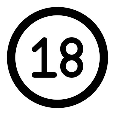 18 Vektör Simgesi Tasarım İllüstrasyonu