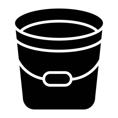 Bucket Vektör Simgesi Tasarım Çizimi