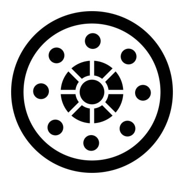 Flange Vektör Simgesi Tasarım Çizimi