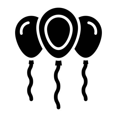 Balonlar Vektör Simgesi Tasarım İllüstrasyonu