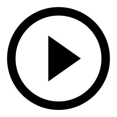 Oynatma düğmesi Vektör Simgesi Tasarım İllüstrasyonu