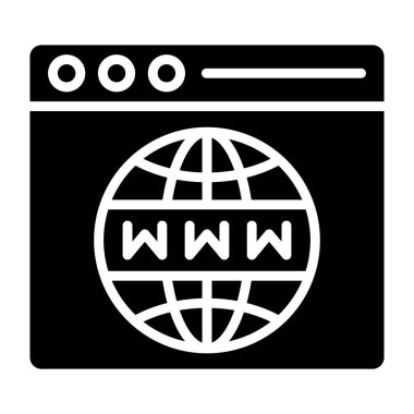 Web tarayıcı Vektör Simgesi Tasarım İllüstrasyonu