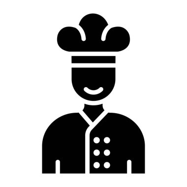 Şef Vektör Simgesi Tasarım İllüstrasyonu