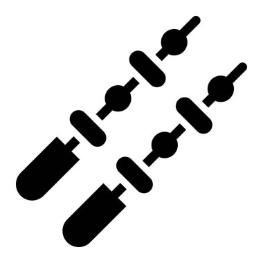 Kebap Vektör Simgesi Tasarım Çizimi