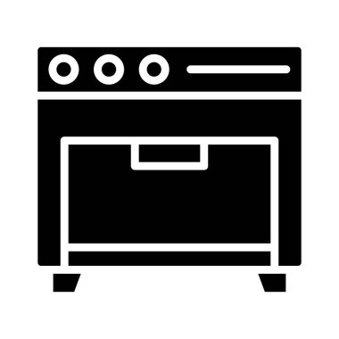 Fırın Vektörü Simgesi Tasarım İllüstrasyonu