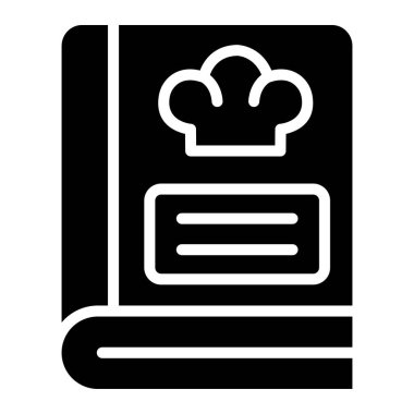 Tarif Defteri Vektörü Simgesi Tasarım İllüstrasyonu