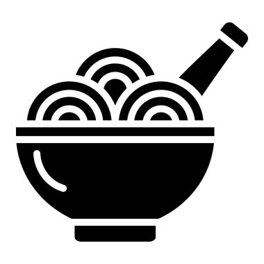 Spagetti Vektör Simgesi Tasarım İllüstrasyonu