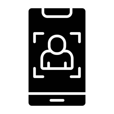 Portre Vektörü Simgesi Tasarım İllüstrasyonu