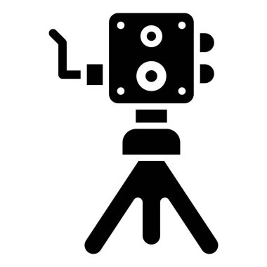 Eski Kamera Vektörü Simgesi Tasarım İllüstrasyonu