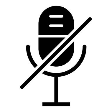 Mikrofon Vektör Simgesi Tasarım İllüstrasyonunu pasifleştir