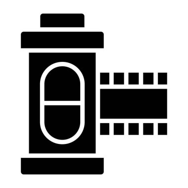 Film kodak Vektör Simgesi Tasarım İllüstrasyonu