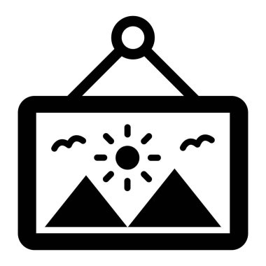 Galeri Vektör Simgesi Tasarım İllüstrasyonu