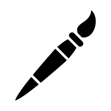 Boya fırçası Vektör Simgesi Tasarım Çizimi