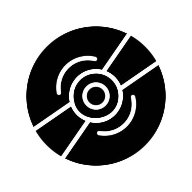 Sıkıştırılmış Disk Vektörü Simgesi Tasarım İllüstrasyonu