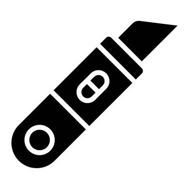 Kesici Vektör Simgesi Tasarım İllüstrasyonu