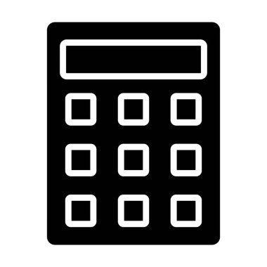 Hesap Makinesi Vektör Simgesi Tasarım İllüstrasyonu