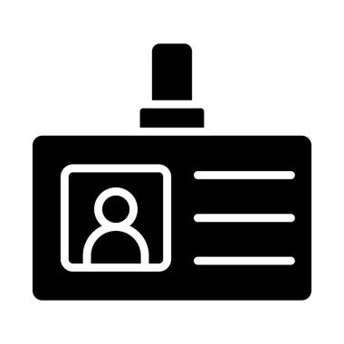 Kimlik kartı Vektör Simgesi Tasarım İllüstrasyonu