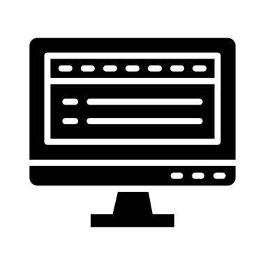 Ekran Vektörü Simgesi Tasarım İllüstrasyonu