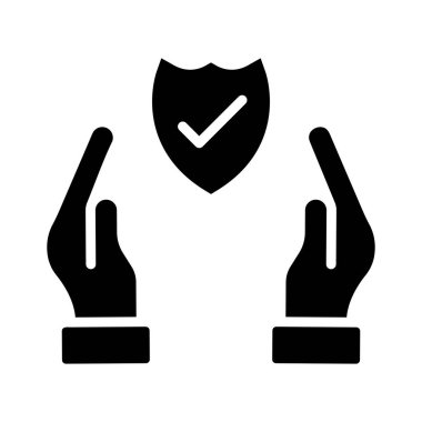 Koruma Vektörü Simgesi Tasarım İllüstrasyonu