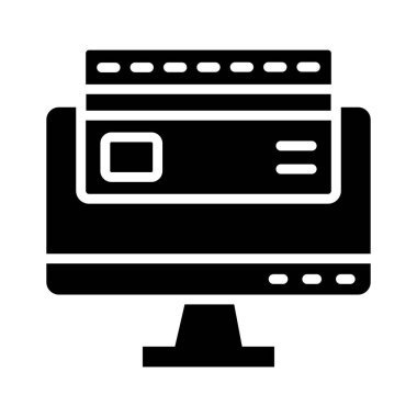 Perakende Kart Vektör Simgesi Tasarım İllüstrasyonu