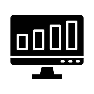 İstatistik Vektörü Simgesi Tasarım İllüstrasyonu
