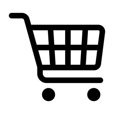 Alışveriş arabası Vektör Simgesi Tasarım İllüstrasyonu