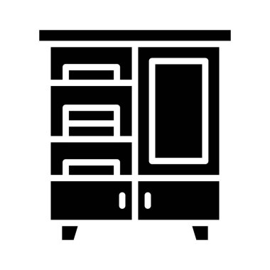 Soyunma Odası Vektör Simgesi Tasarım İllüstrasyonu