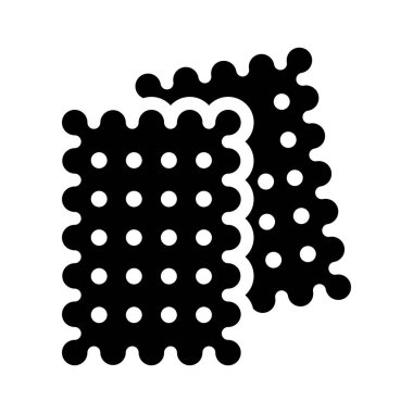 Bisküvi Vektörü Simgesi Tasarım İllüstrasyonu