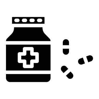 Uyku Hapları Vektör Simgesi Tasarım İllüstrasyonu