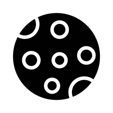 Dolunay Vektör Simgesi Tasarım Çizimi