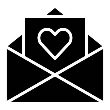 Aşk Mektubu Vektör Simgesi Tasarım İllüstrasyonu