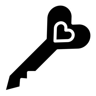 Anahtar Vektörü Simgesi Tasarım İllüstrasyonu