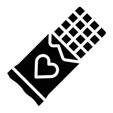 Çikolata Çubuğu Vektör Simgesi Tasarım İllüstrasyonu