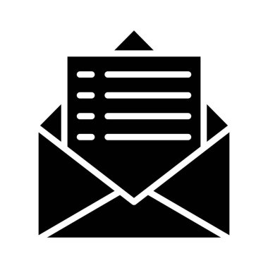 E- posta Vektör Simgesi Tasarım İllüstrasyonu