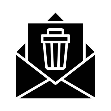 Çöp Vektörü Simgesi Tasarım İllüstrasyonu