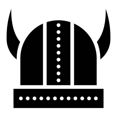 Viking miğferi Vektör Simgesi Tasarım İllüstrasyonu