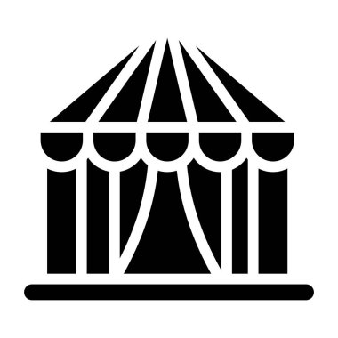 Çadır Vektörü Simgesi Tasarım İllüstrasyonu