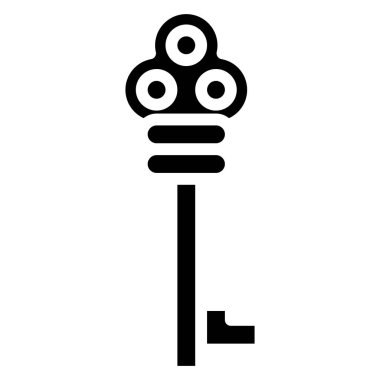 Ortaçağ anahtar vektörü Simge Tasarımı İllüstrasyonu