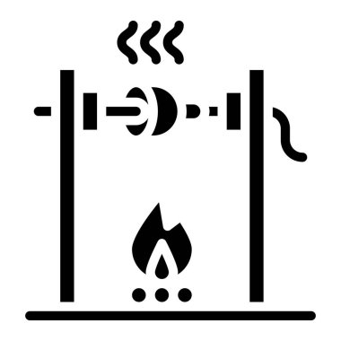 Ortaçağ Yangını Vektör Simgesi Tasarım İllüstrasyonu