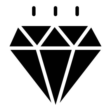 Mücevher Vektörü Simgesi Tasarım İllüstrasyonu