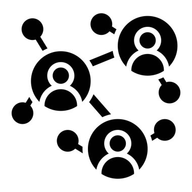 İş Ağı Vektör Simgesi Tasarım İllüstrasyonu