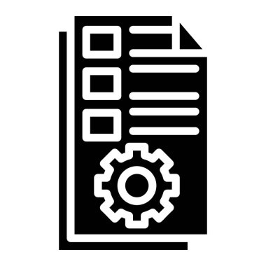 Kontrat Yönetimi Vektör Simgesi Tasarım İllüstrasyonu