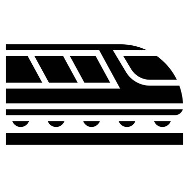 Tren Vektörü Simgesi Tasarım İllüstrasyonu