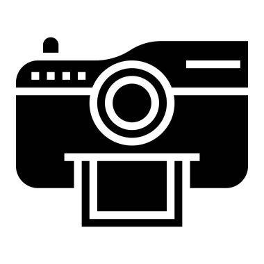 Anında Fotoğrafçılık Vektör Simgesi Tasarım İllüstrasyonu